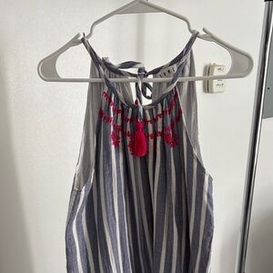 THML Summer Dress in Blue and White Stripe